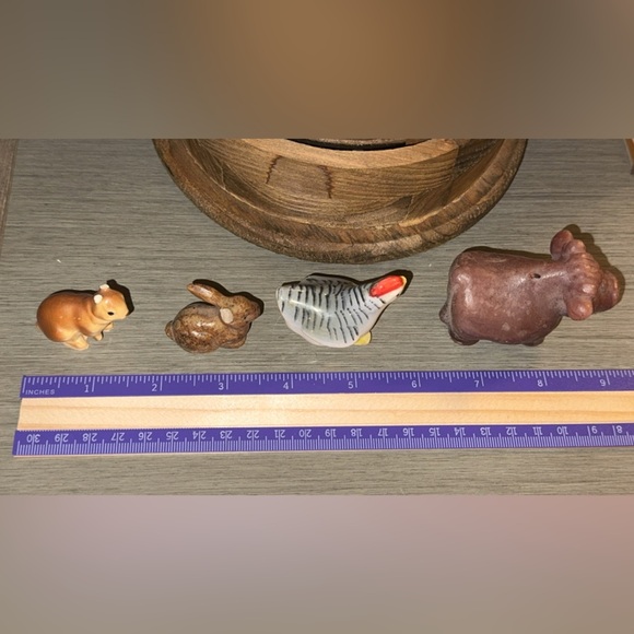 4 Piece Count Bundle Trinkets Farm Animal Home Decor Chicken Cow Rabbit - Picture 5 of 7